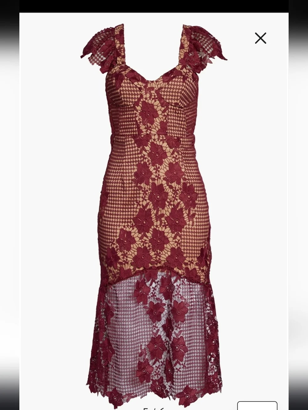 Bardot Lucy Lace Midi Dress - Picture 5 of 9